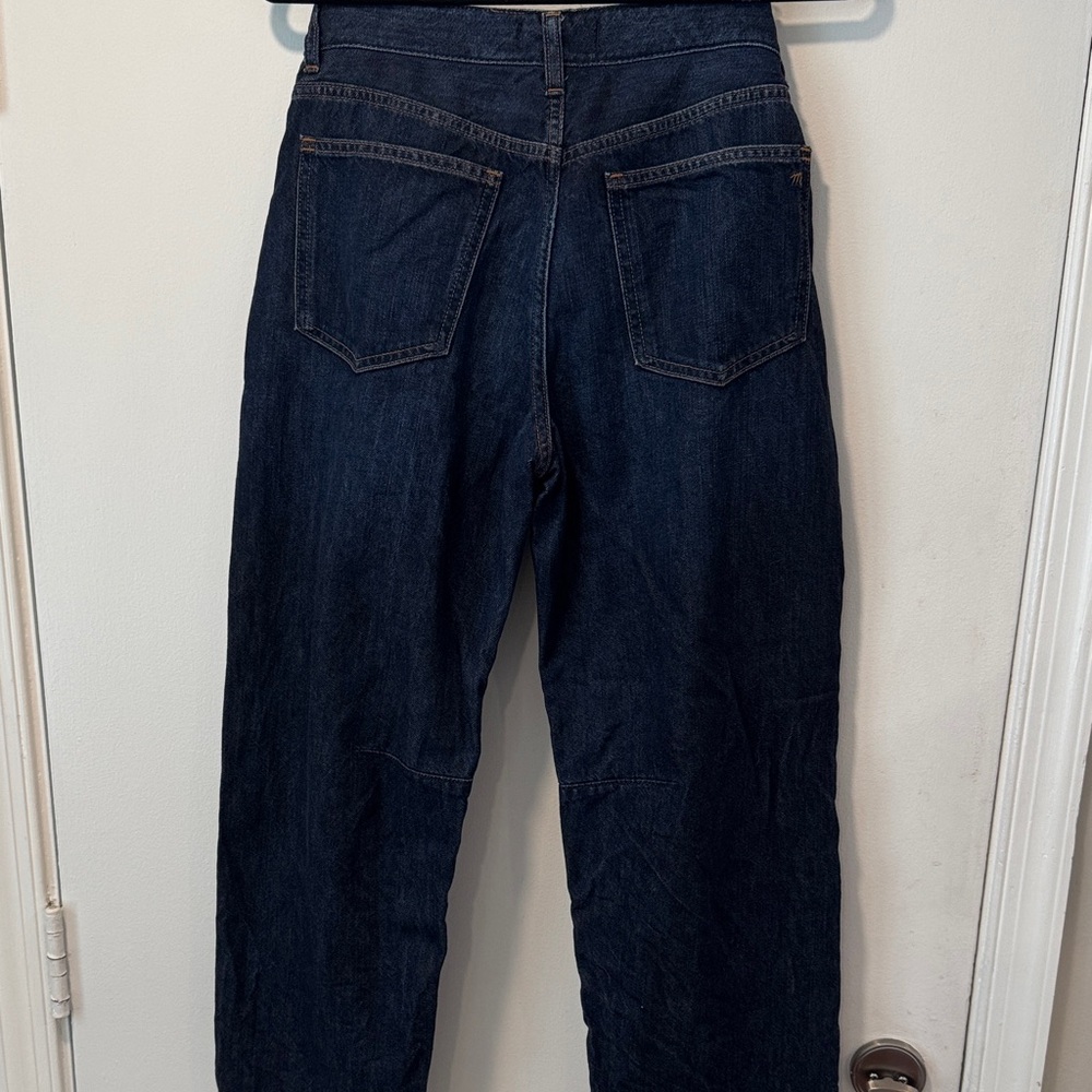 Madewell Women's Dark Blue darted barrel Jeans - Picture 5 of 5